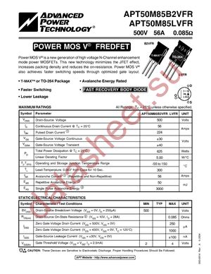 APT50M85LVFRG datasheet  